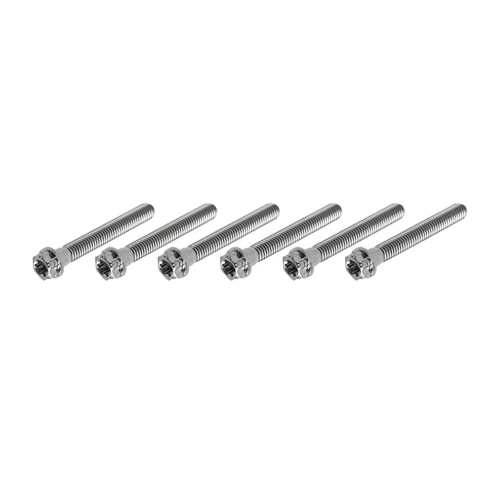 6pcs M10x60mm Titanium Torx Head Flange Screws for Motorcycle Bike