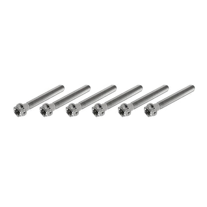 6pcs M10x60mm Titanium Torx Head Flange Screws for Motorcycle Bike