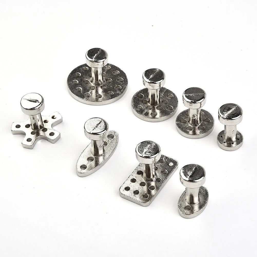 8 x Aluminum Puller Tabs Cold Glue Paintless Tool