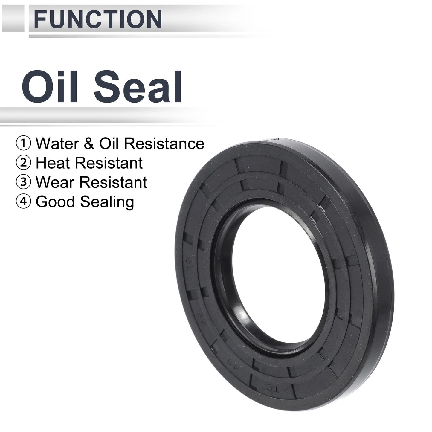 Oil Seal/45x85x10mm/NBR Rubber Rotary Shaft Seal Black 5 Pcs for Make Model