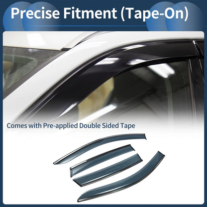 Window Deflectors 1 Set for Honda CR-V (2007-2011) Side Vent Visors Black