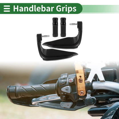 2 x Hand Grips Covers for Motorcycle Aluminum Alloy Black