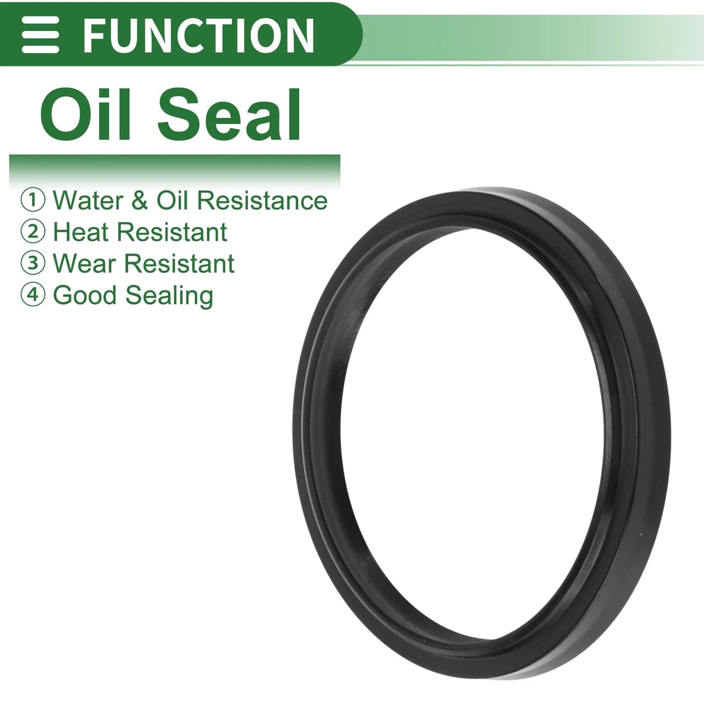Oil Seal Rotary Shaft Seal NBR Rubber 50x58x5mm Black 5 Pcs for Make Model
