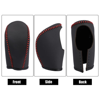 Black Faux Leather Gear Shift Knob Cover for Nissan Rogue Sport (2017-2023)