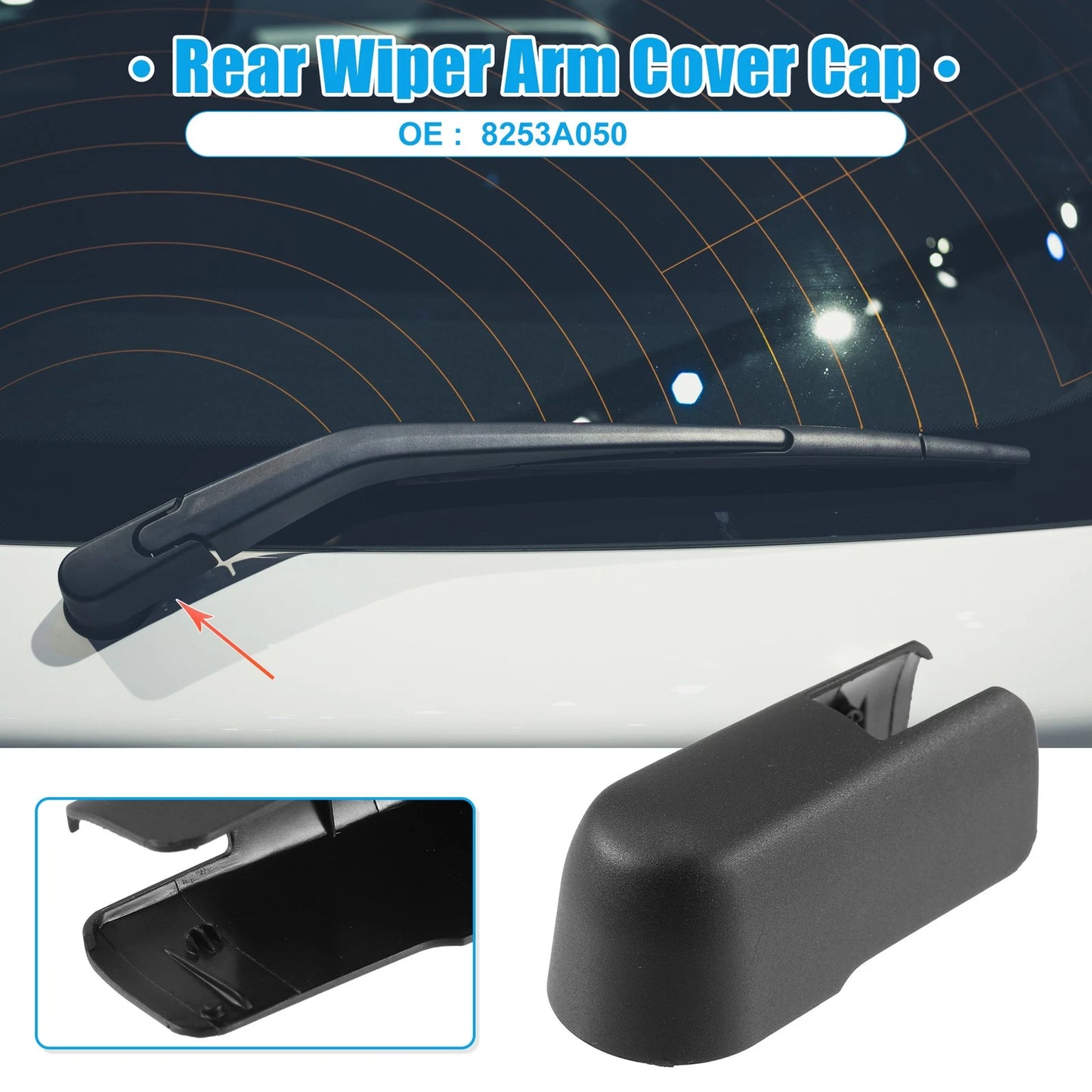 Rear Windshield Wiper Arm Nut Cover for Mitsubishi Lancer, Outlander Sport