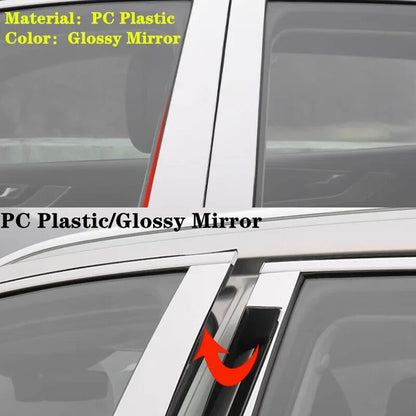 ABS Silver Pillar Post Trims for 1997-2017 Lincoln Navigator - 6 x Pieces