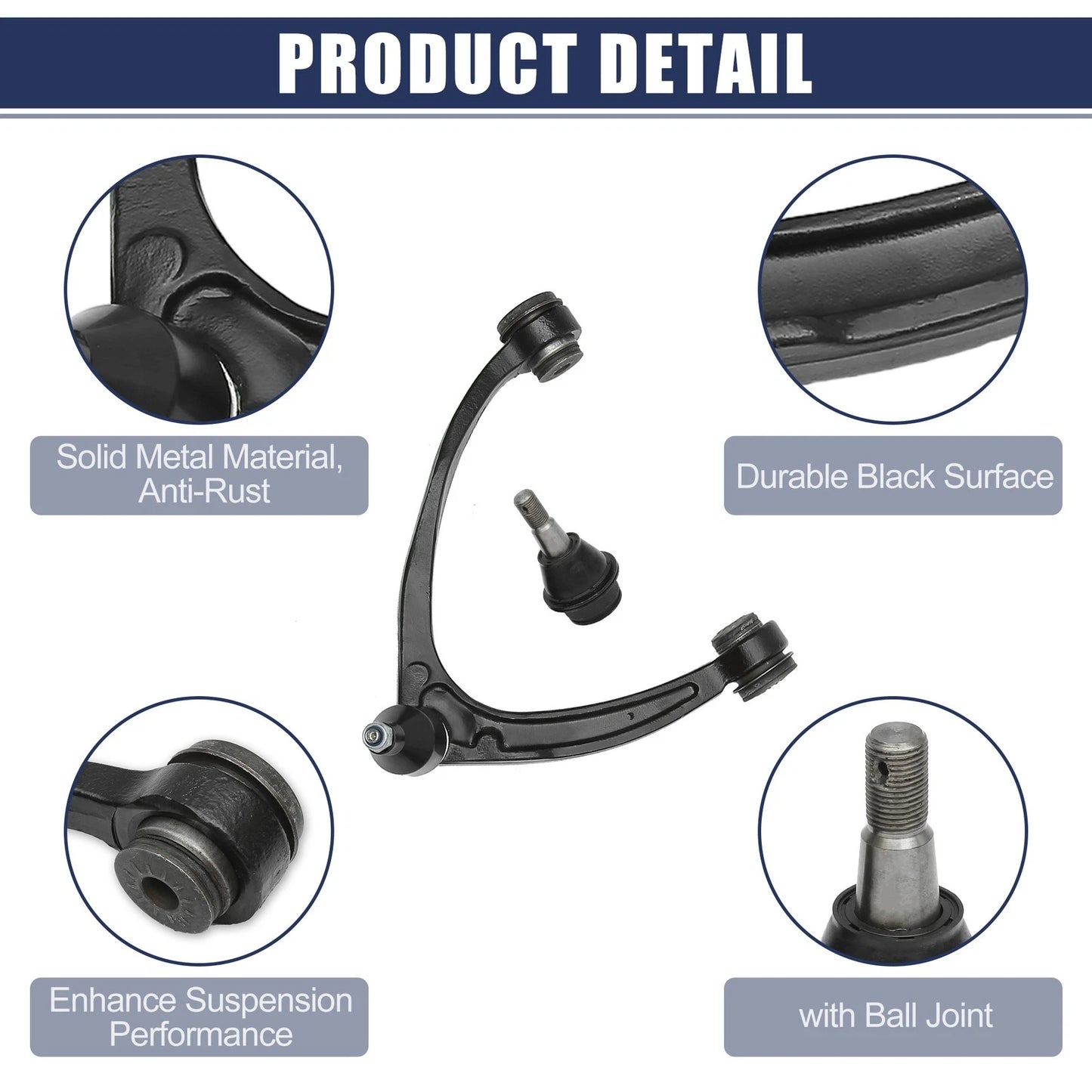 4 x Front Lower Upper Control Arm Ball Joint for Chevrolet Avalanche
