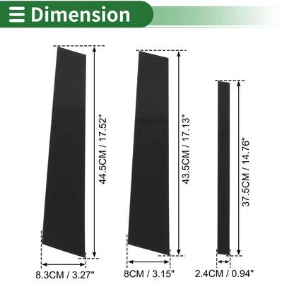 6 Pcs Black Door Pillar Window Trim for BMW X1 (2009-2015)