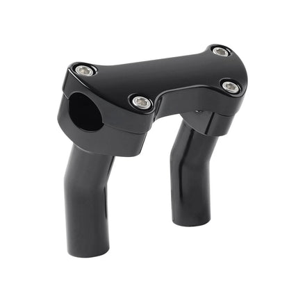 4" Tall Pullback Handlebar Riser for Harley Tour Super Black
