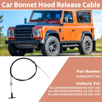 Bonnet Pull Release Cable for Land Rover Defender 90 110 130 (1987-1996)
