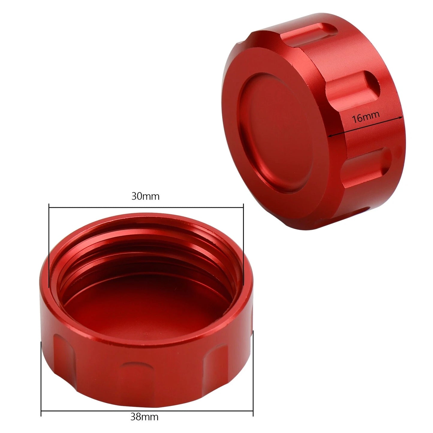 Brake Fluid Reservoir Cover Rear Red for Honda Dax ST 125 Monkey Z125 (2021-2023)