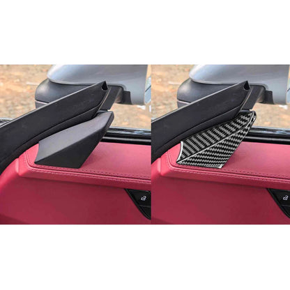 Soft Carbon Fiber Interior A Pillar Panel Trim for Porsche 911 992 2019-2023