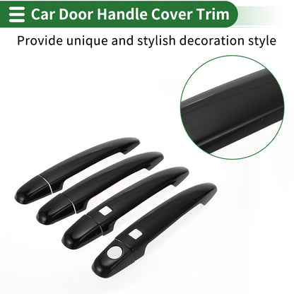 Smart Car Door Handle Cover Trim for Toyota Highlander (2008-2013) Black