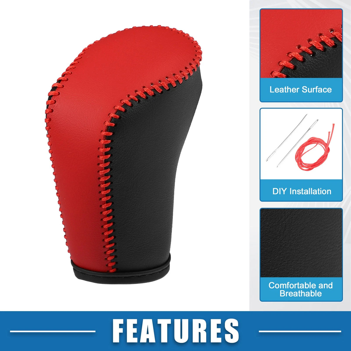 Faux Leather Gear Shifting Knob Cover for Mazda CX-30 3 Hatchback (2020-2023)