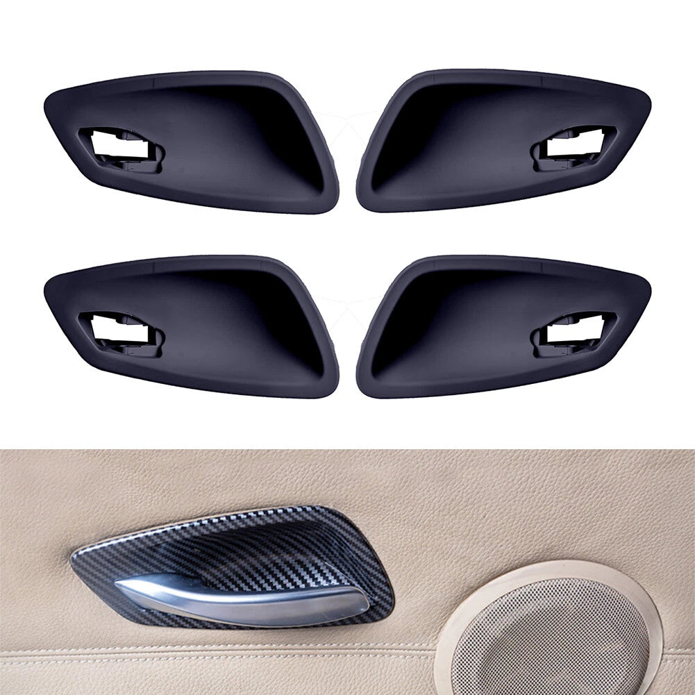 4 x Inner Door Handle Bowl Covers for BMW 3 Series E90 (2005-2012) Black