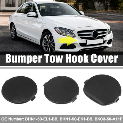 3 x Car Front Rear Bumper Tow Eye Hook Cover Caps for Mazda 3 (2014-2016)