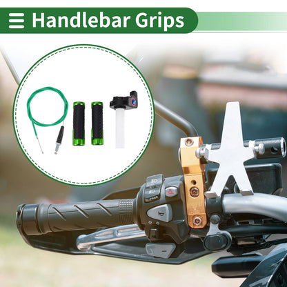 7/8" 22mm Hand Grips for Motorcycle Green
