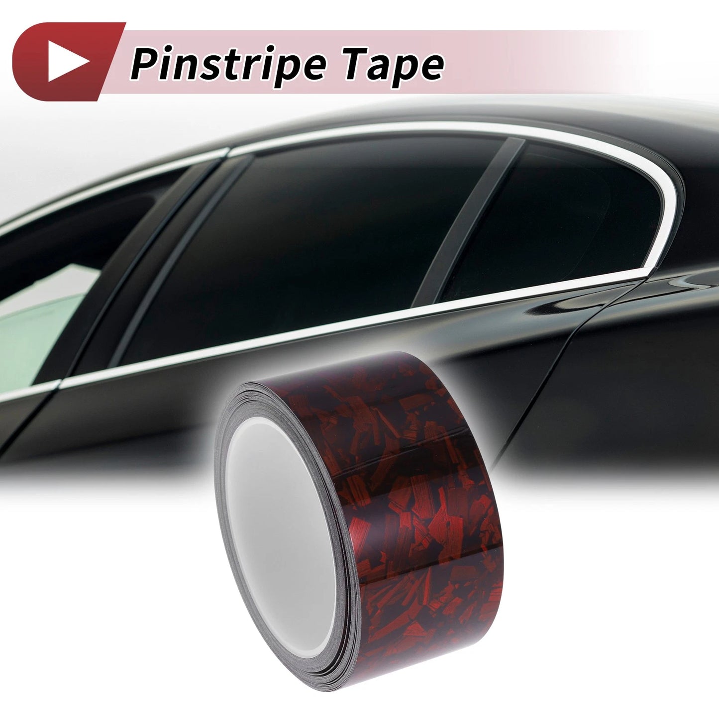 Pinstripe Tape 50mmx8.5m Red for Car, Motorcycle & Boat