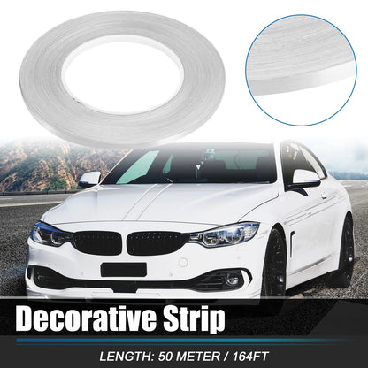 Decorative Strips Waterproof Silver Tone for Car Motorcycle
