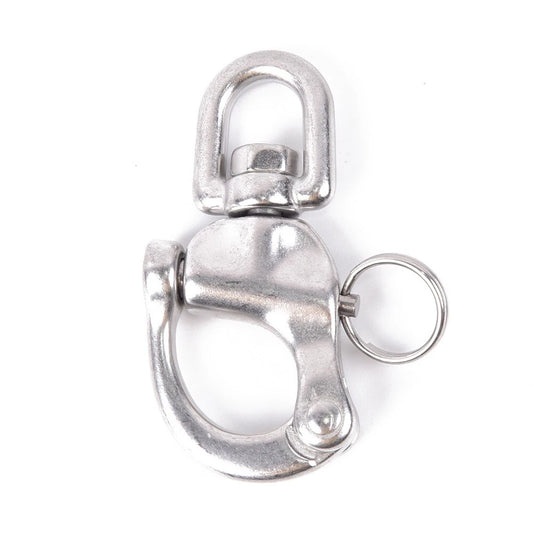 1pcs / 70mm / Marine Grade 316 Stainless Steel Snap Shackle With Swivel Bail