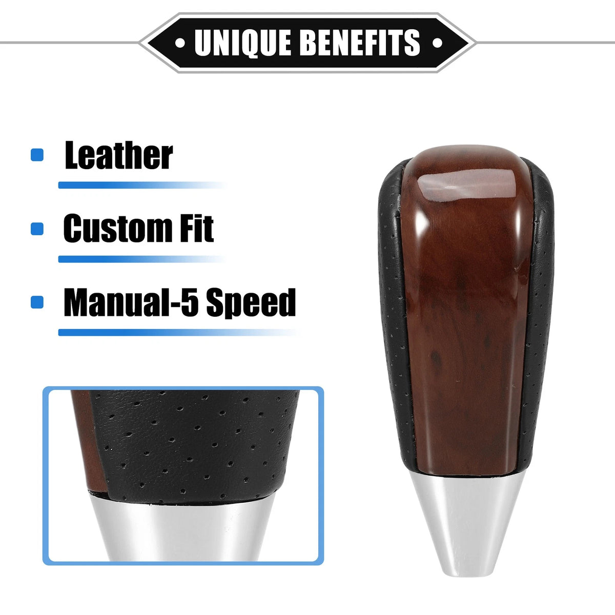 Drilled Wood Grain Gear Shift Knob for Toyota Land Cruiser