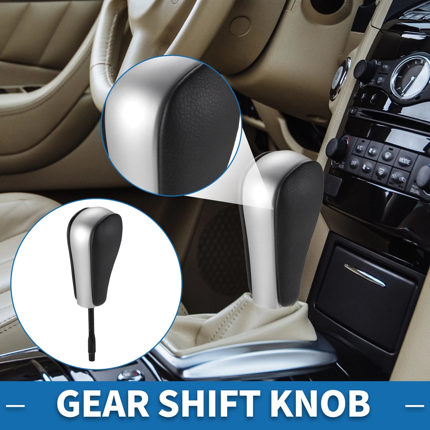 Faux Leather Gear Shifter Knob for BMW 1 Series E81 (2006-2011)