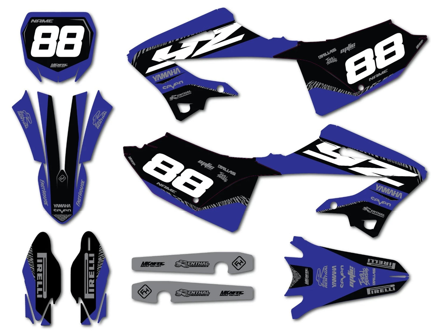 Custom Graphics Kit for Yamaha YZ 125 (2022-2026) - Break Style Stickers
