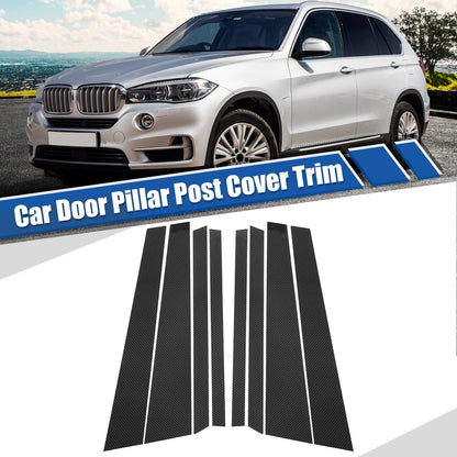 Gloss Carbon Pattern Door Window Pillar Post Cover Trim for BMW X5 (2014-2018)