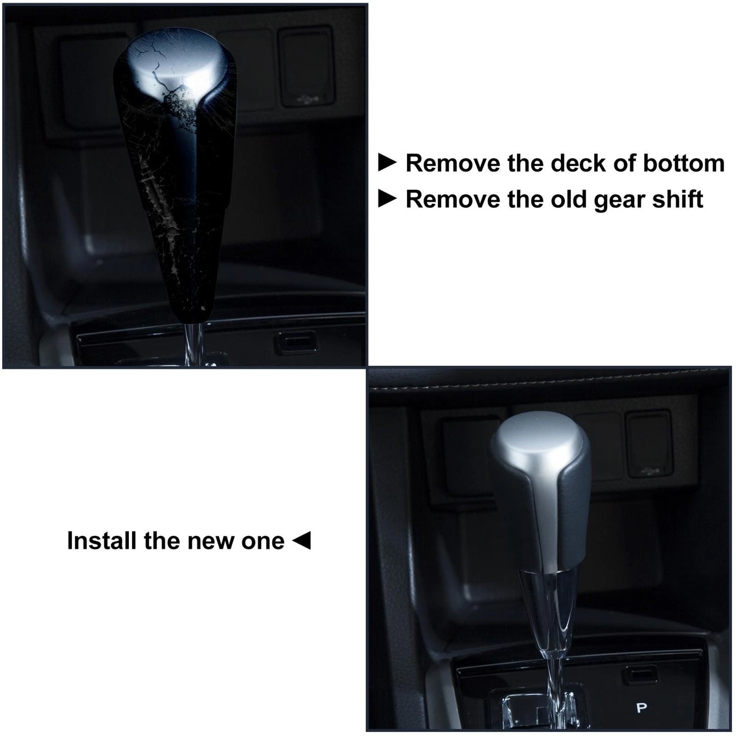 Black Faux Leather Shift Knob for Toyota 4Runner
