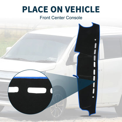 Dashboard Cover Mat for Suzuki Jimny JB64 JB74 2018-2024 Black Blue 1 Set