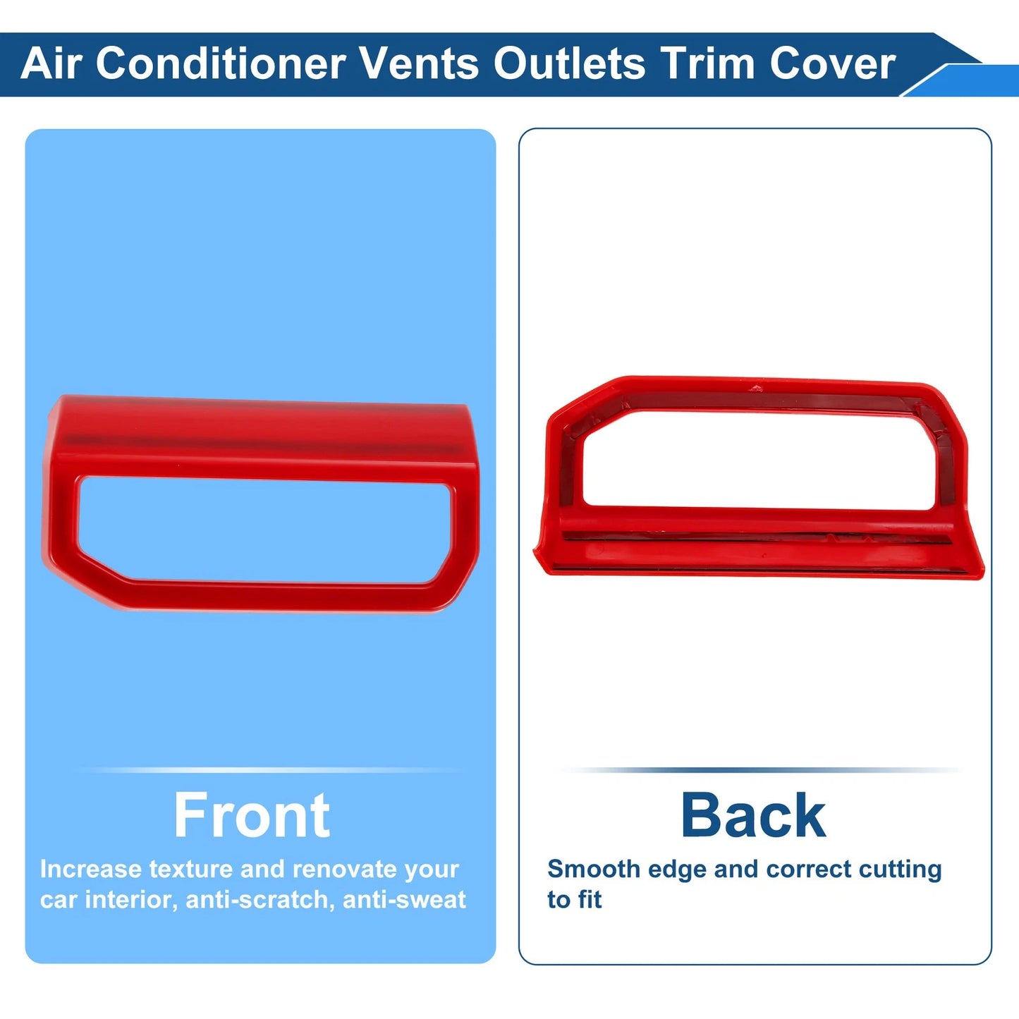 Air Condition Outlet Vent Trim Cover Frame for Toyota Tacoma (2024-2025)  Red
