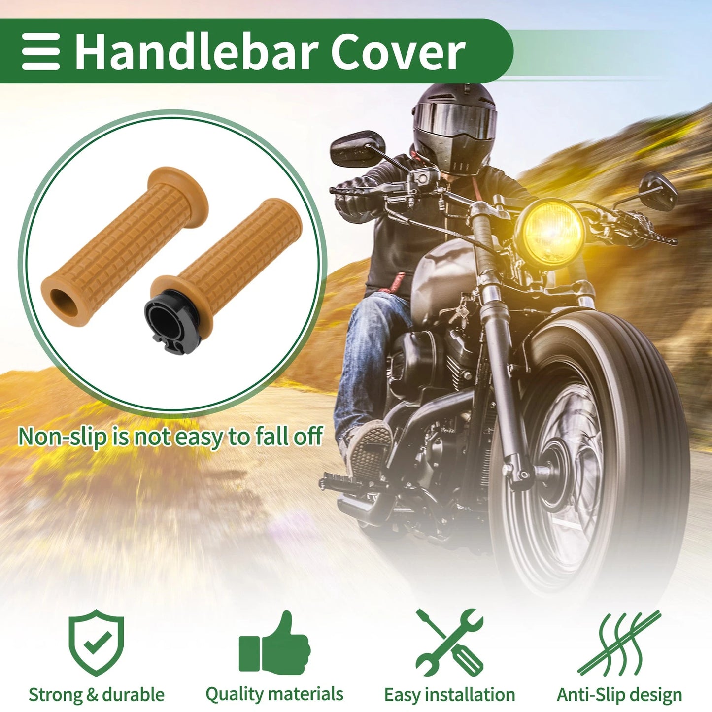 Handlebar Grips Cover 7/8" 22mm for Motorcycle