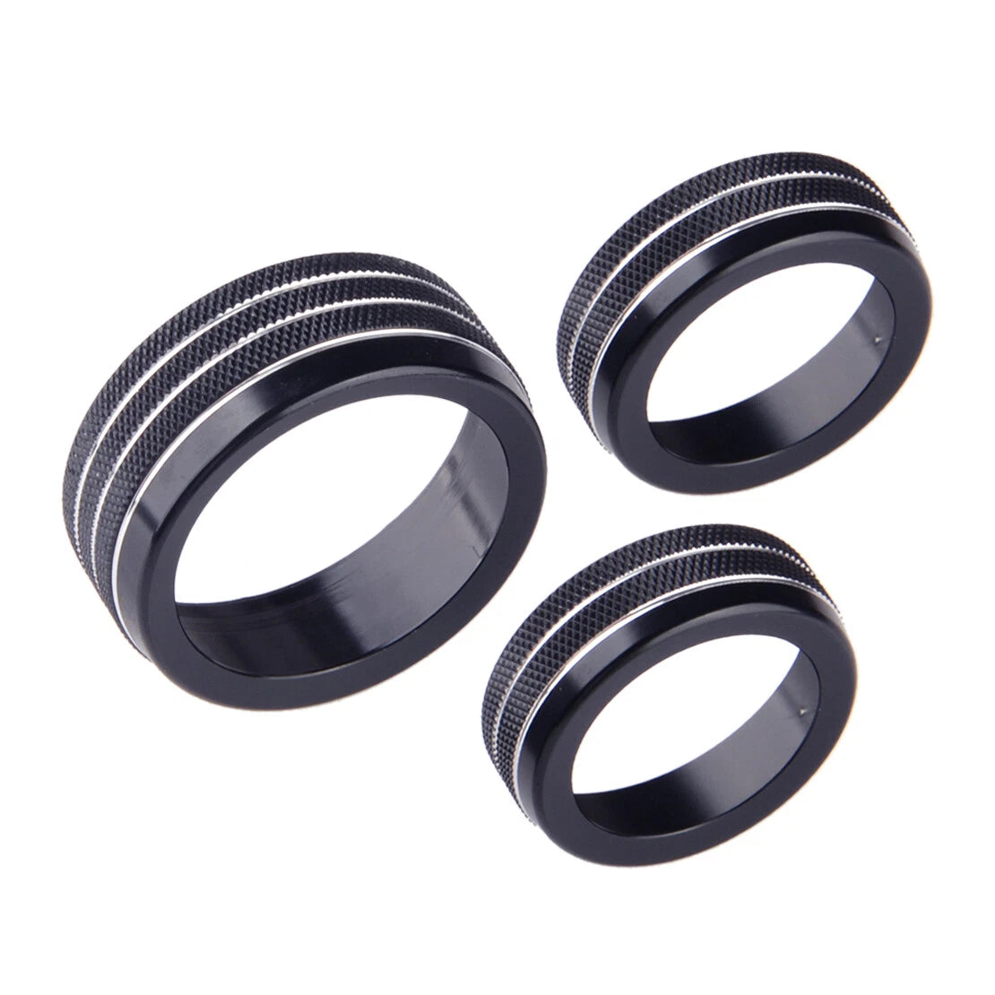 Aluminum AC Radio Switch Knob Trim Cover Ring for Dodge Durango (2014-2020)