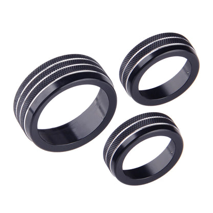 Aluminum AC Radio Switch Knob Trim Cover Ring for Dodge Durango (2014-2020)