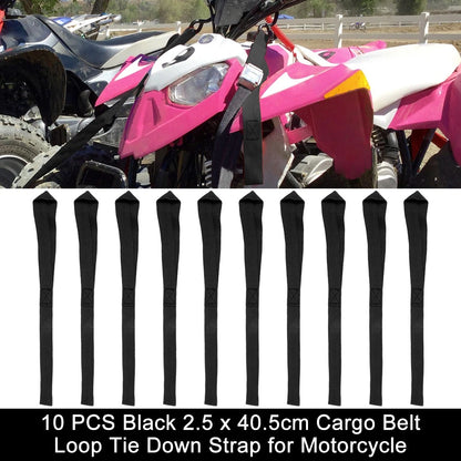 10 PCS / 2.5 x 40.5cm Cargo Belt Loop Tie Down Strap for Motorcycle