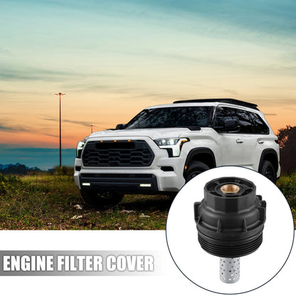 Black Car Oil Engine Filter Housing Cap Cover for Lexus Toyota (2000-2023)