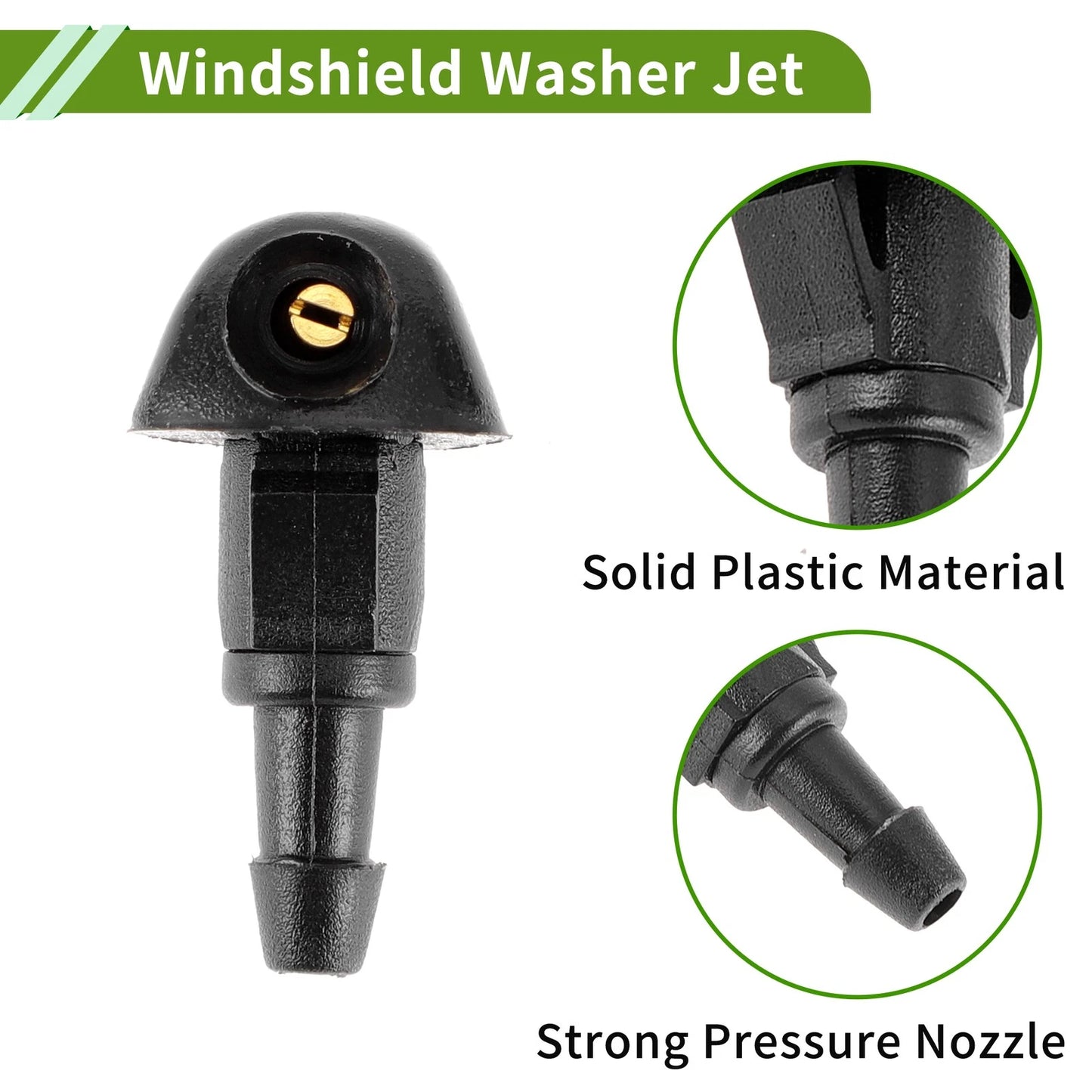 Windshield Washer Nozzle w/ Hose Connector for Honda