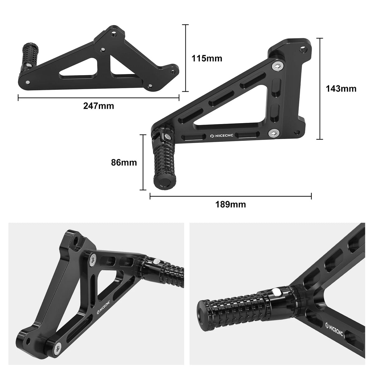 Passenger Foot Peg Bracket for KTM 150-500 EXC/EXCF/XCW/XCF-W (2024-2025)