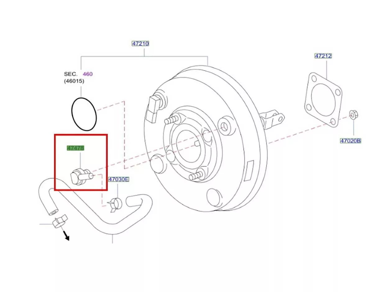 Check Valve for Nissan Micra K13, Versa, Sunny (2010-2019)