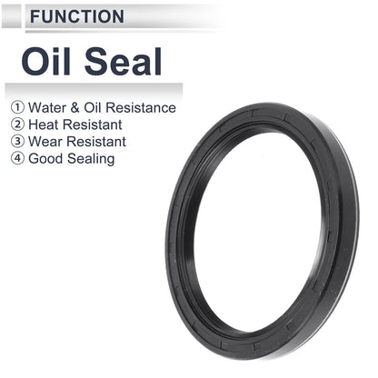 Oil Seal 72x90x10mm Nitrile Rubber Rotary Shaft Seal Black 5 Pcs