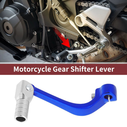 Folding Shifter Lever Blue Silver Tone for Honda CRF110F (2013–2018)