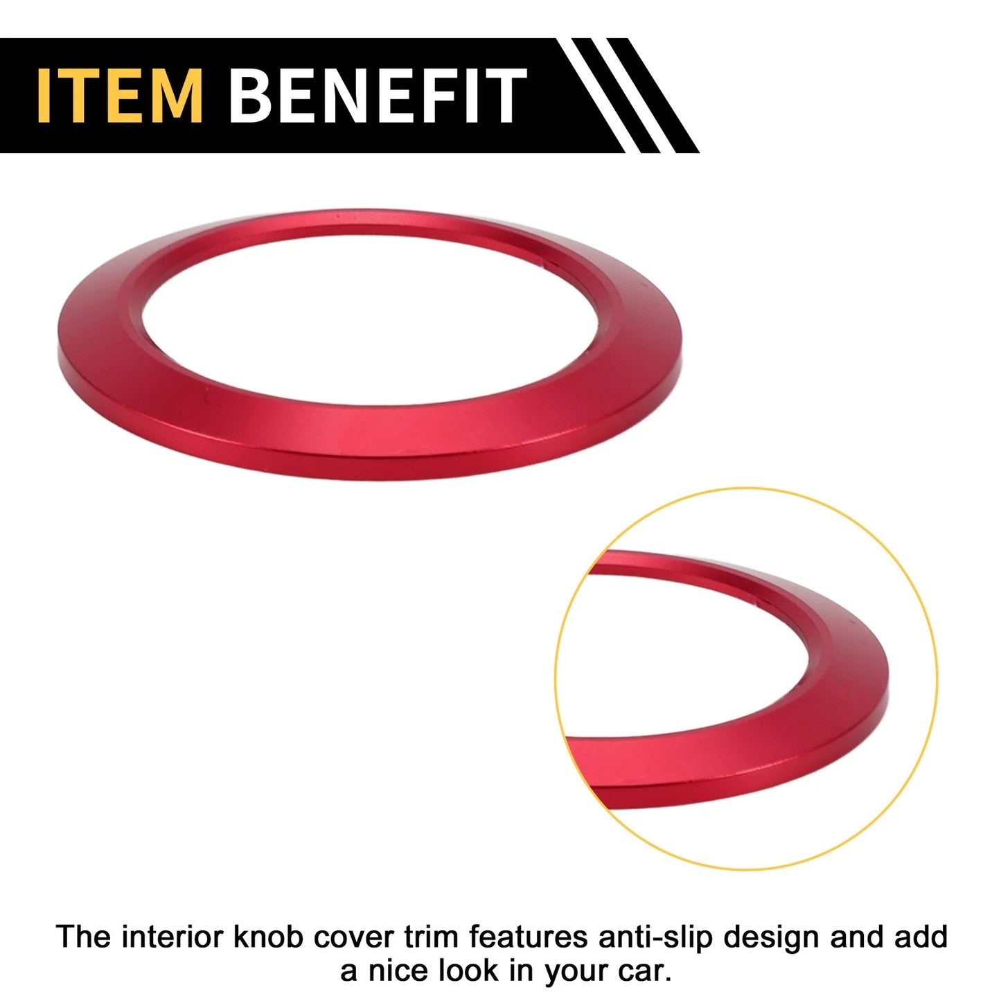 Engine Start Stop Button Cover Ring for Ford F-150 (2016-2021) Red
