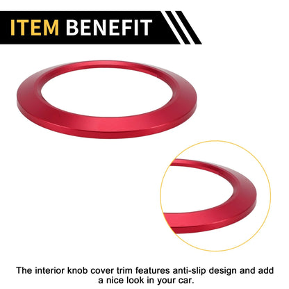 Engine Start Stop Button Cover Ring for Ford F-150 (2016-2021) Red