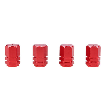 4 x Durable Aluminum Tire Valve Air Dust Cover Caps for Car Truck SUV Bike