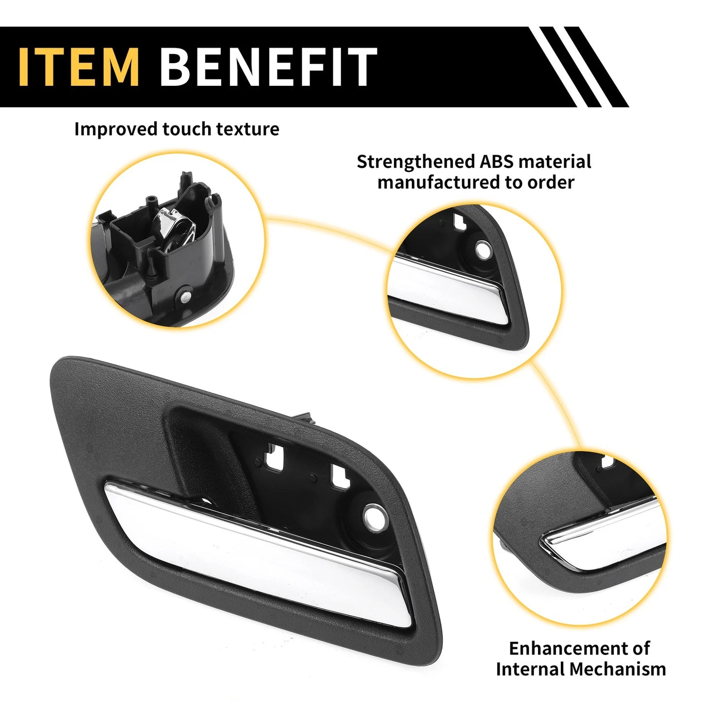 Rear Left Interior Door Handle for Chevrolet Silverado 2500 HD