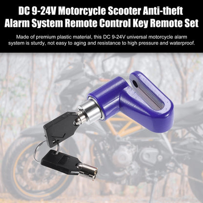 Anti-Theft Steel Wire Lock Disc Brake Wheel Lock Blue for Motorcycle