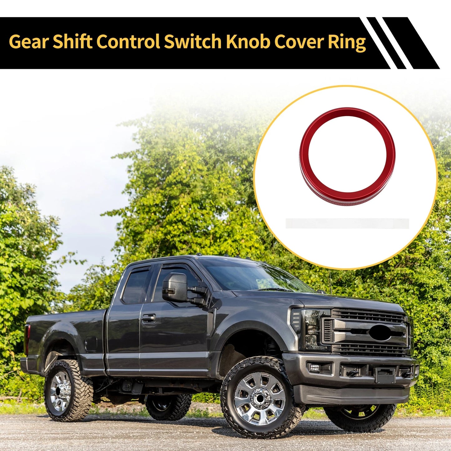 Red Gear Shift Control Switch Knob Cover Ring for Ford Maverick (2022)