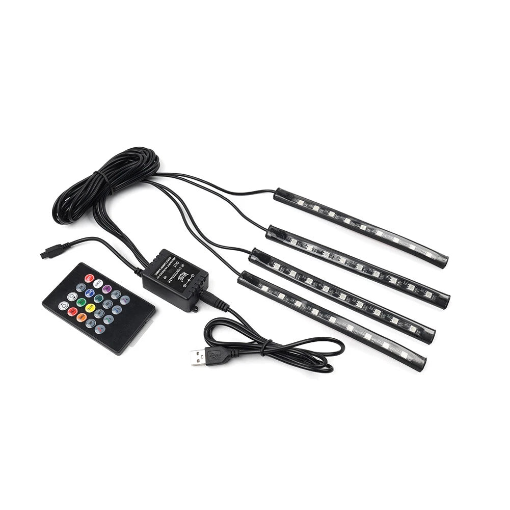 36LED RGB Remote Control Decorative Foot Lamp for Car