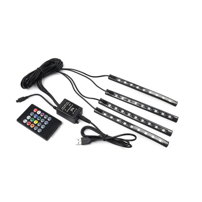 36LED RGB Remote Control Decorative Foot Lamp for Car