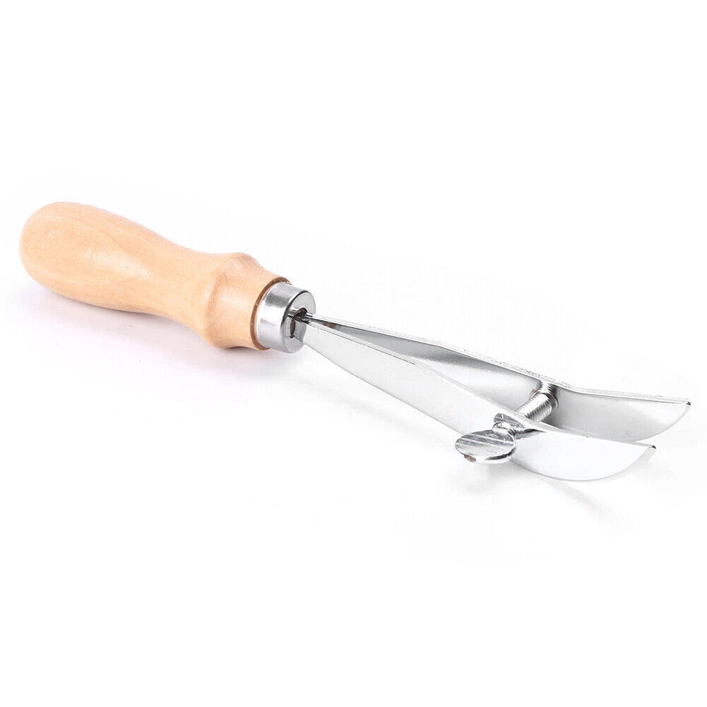 Leather Edge Creaser Tool for Crafting - Adjustable Width, Wood Handle
